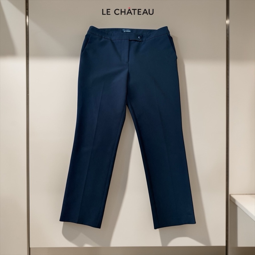 Le Château, Black Dress Pants Career Office Workwear Stretch, Size 8